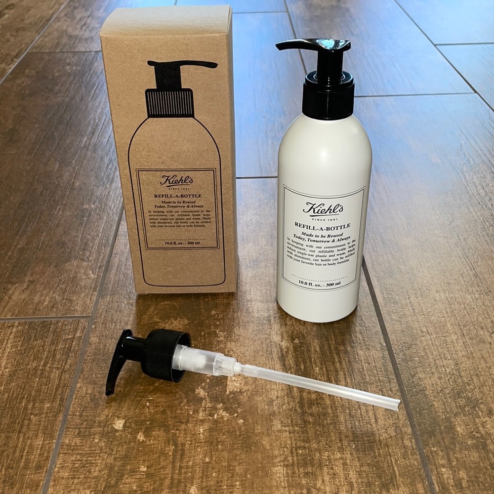 NEW KIEHL’S Refill-a-Bottle with extra pump 10oz